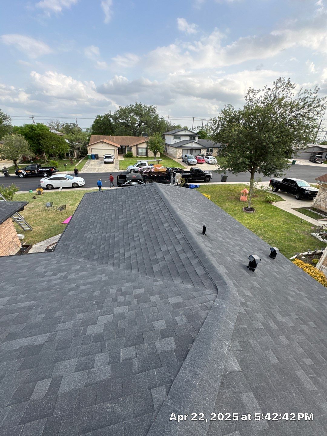 Onyx Black Roof Replacement & Solar Panel Reinstallation | San Antonio, TX by Ayan Roofing