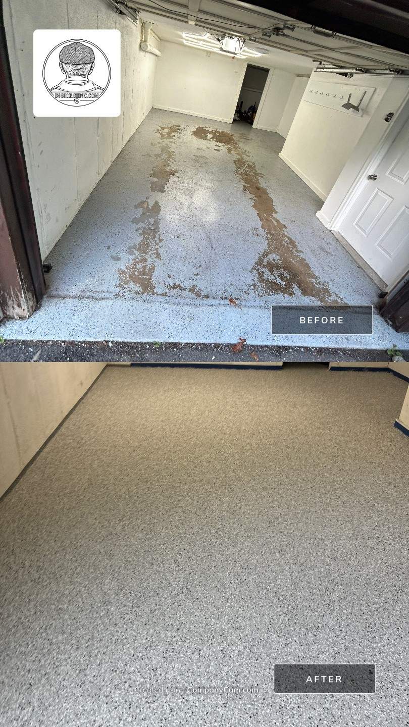 Feather Gray Concrete Floor Coating by DiGiorgi Roofing and Siding Inc