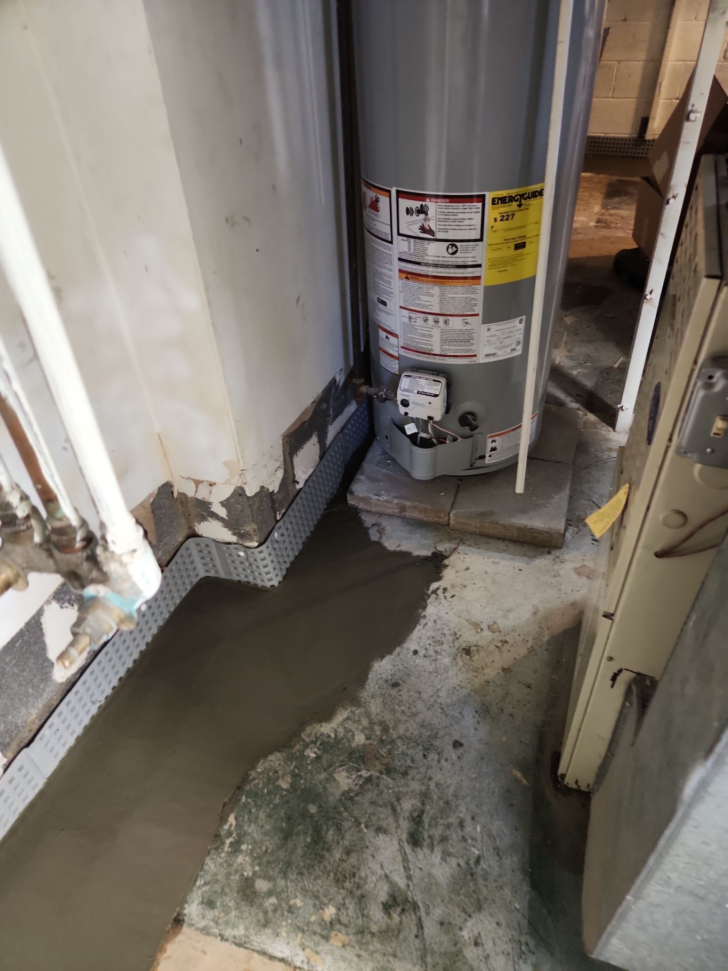 Interior French Drain & Mold Remediation Project in Manville, New Jersey by Pure Service Pro, LLC 