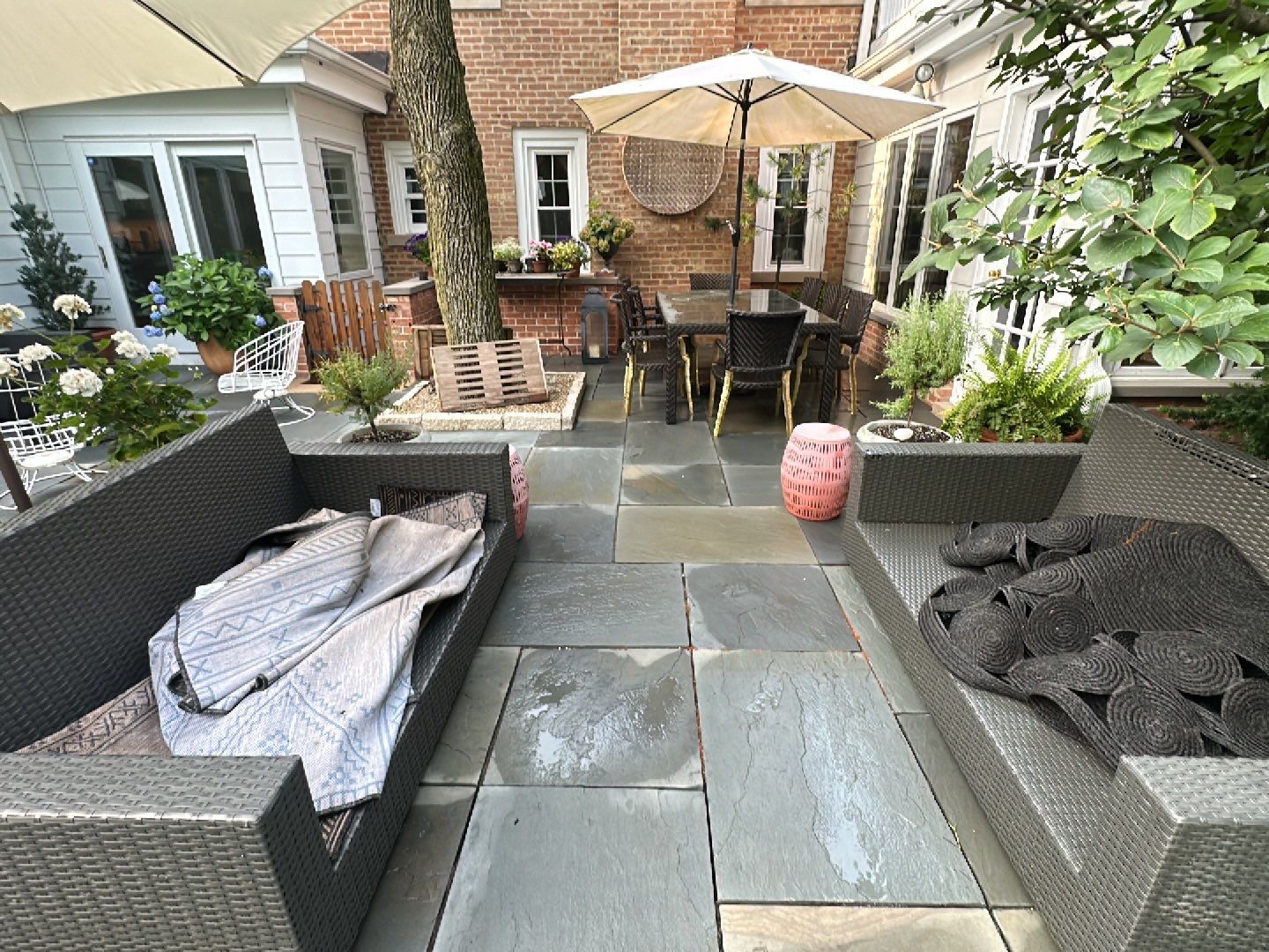 natural stone cleaning using Algaecide, soft wash soap by Northern Power Washing LLC.