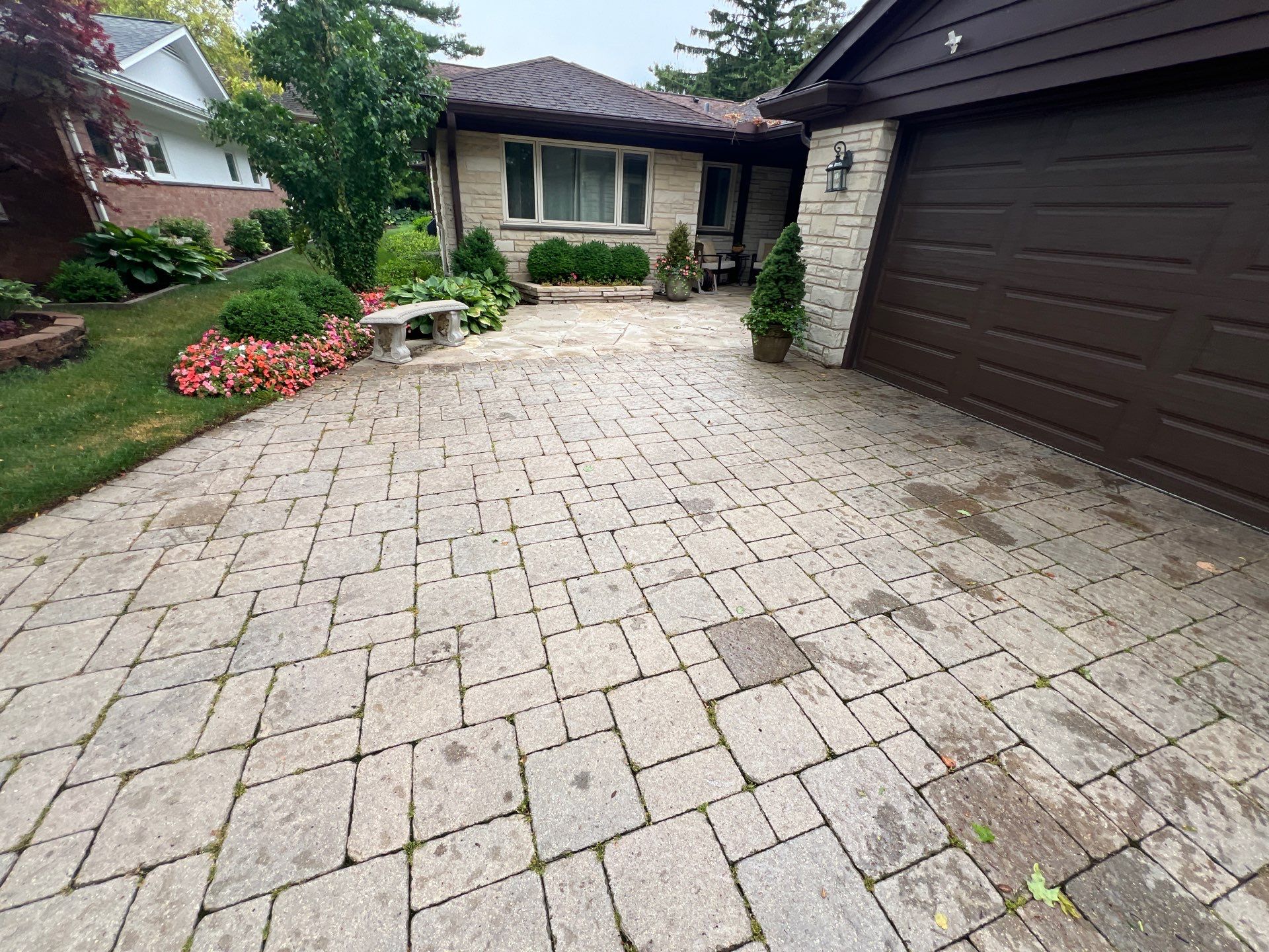 Brick paver clean, sand and seal.  using Surebond SB-1300 by Northern Power Washing LLC.