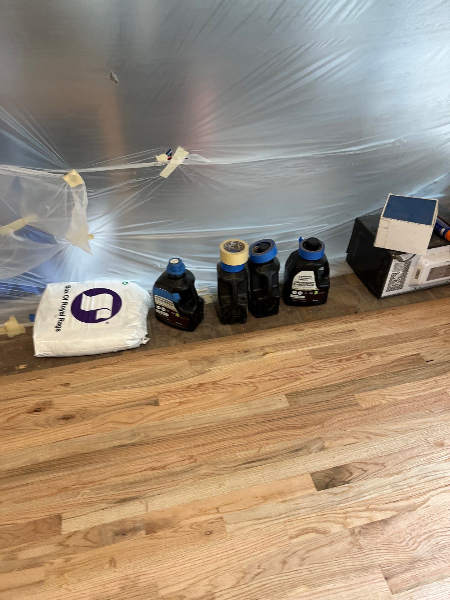 In Progress - Repairing wet Hardwood Floors in Colleyville by Bernard Hardwood Floors