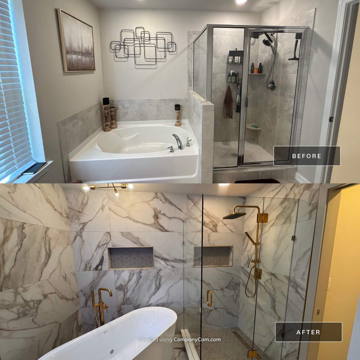 Master bathroom renovation by Prudencio