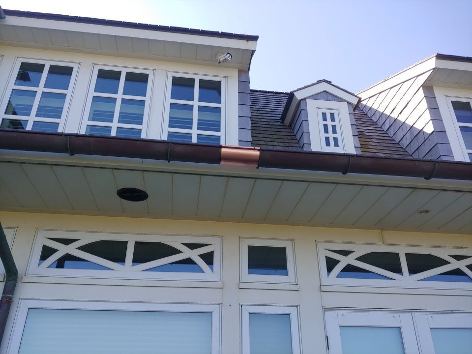 Orleans, Ma Gutter Installation using 6" Half Round Copper Gutter by Gutter Pro Enterprises
