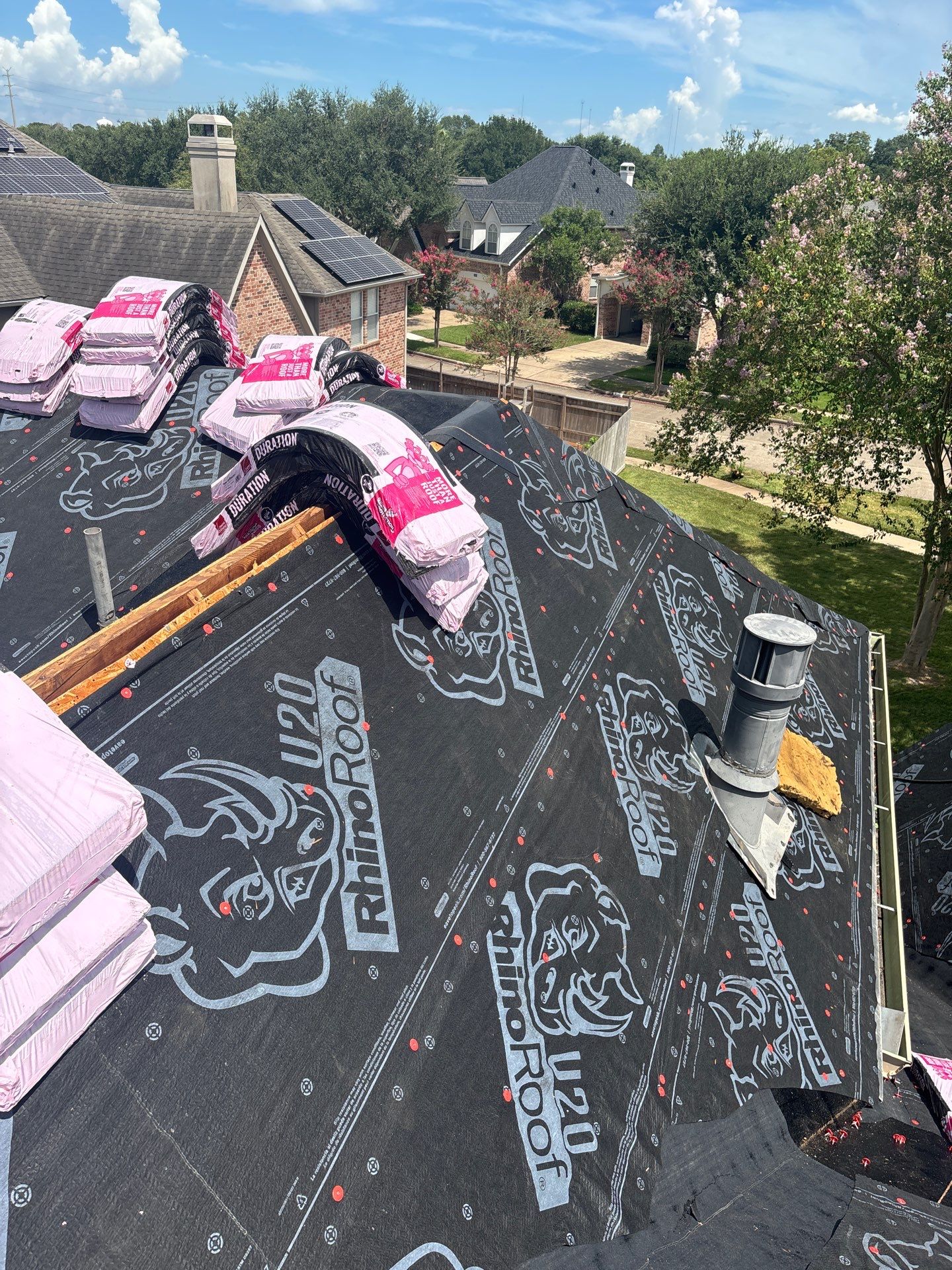 Residential Roofing Installation using Owen's Corning Duration (Lifetime) Shingles by Roof Repair Company