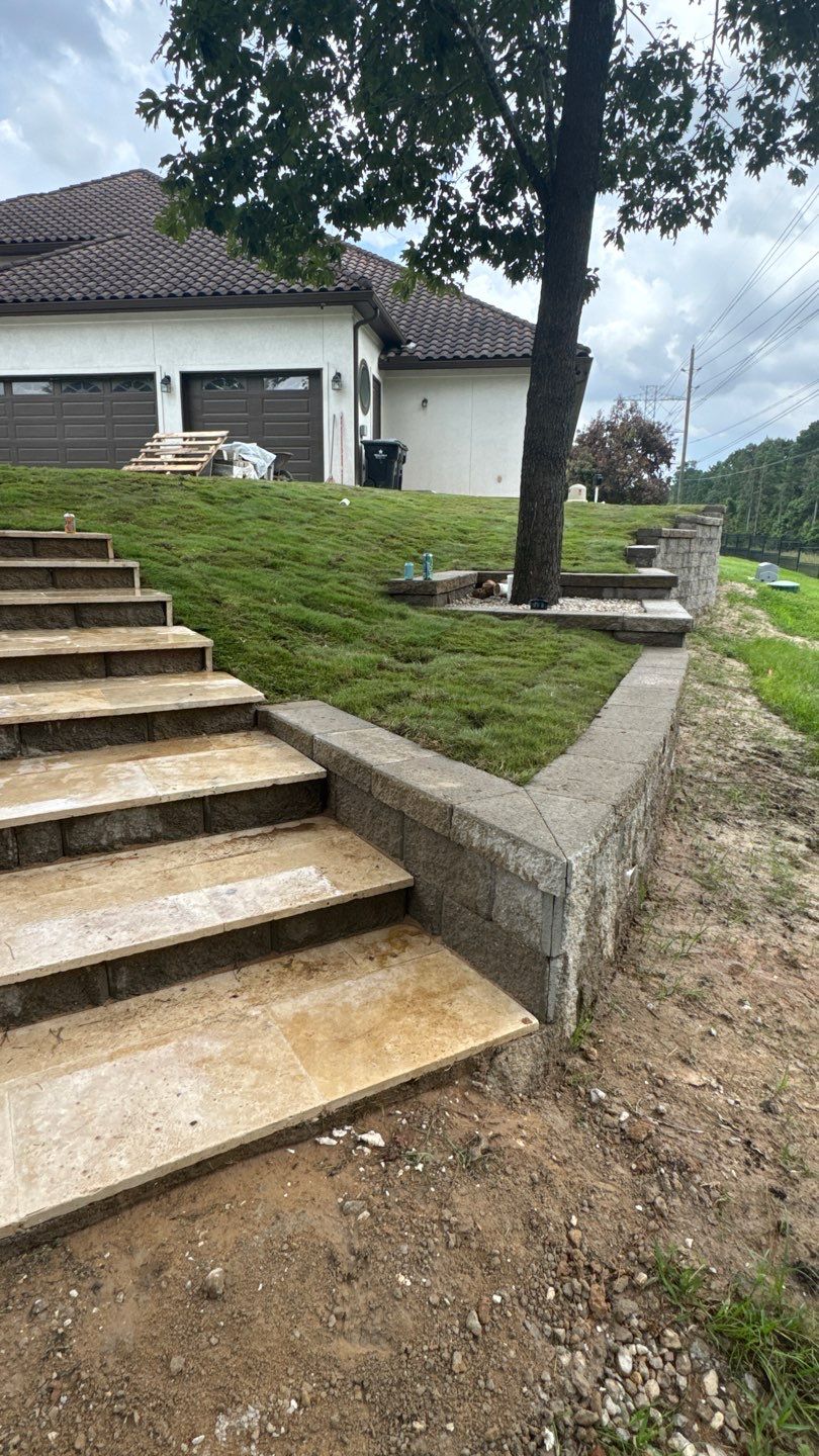 🏡 Duane’s Complete Retainer Wall & Hardscape Walkway by Texas Urban Elements