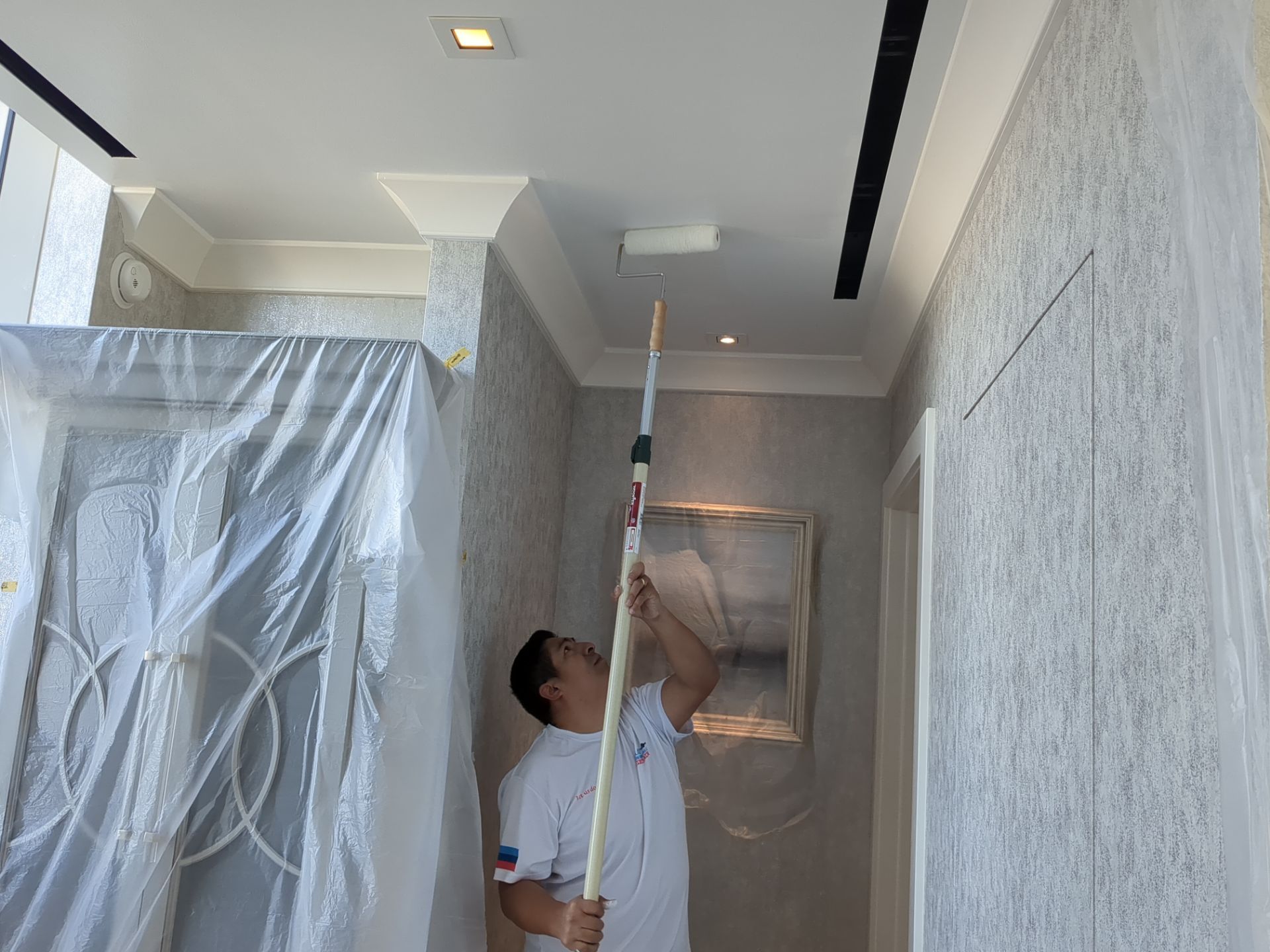 Luxury Apartment Ceiling Repair & Repaint - Philadelphia by Fresh Coat Works LLC