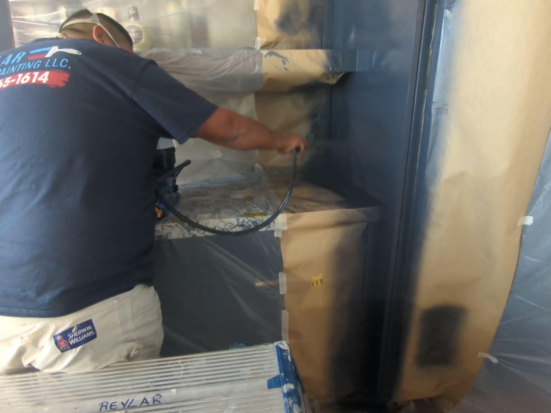 Luxury Wine Cabinets Refinishing - Stone Harbor by FreshCoat Works LLC