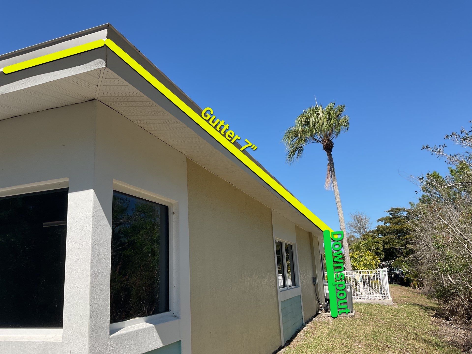 White K-Style Gutters in Fort Myers FL by Gutter Professors