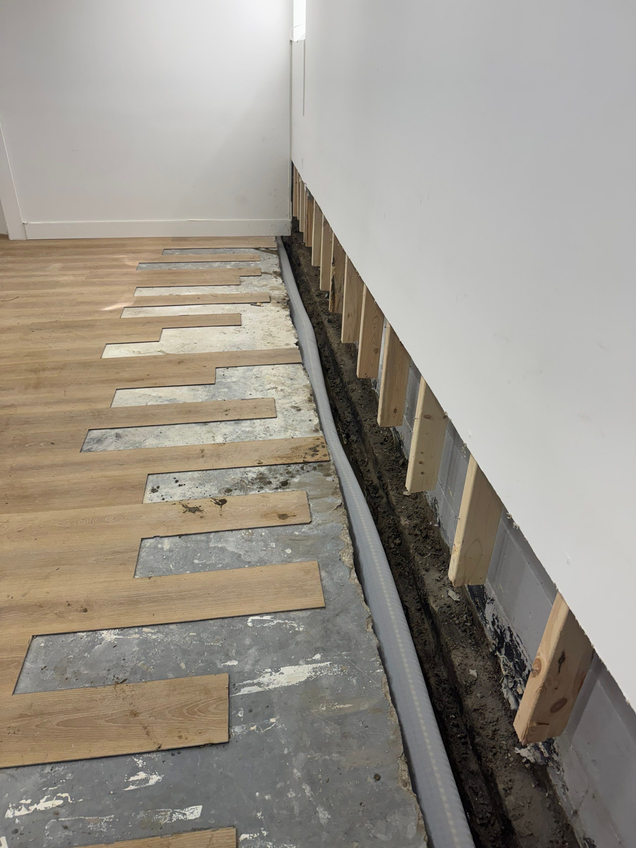 Basement Drain Tile by Area Wide Waterproofing