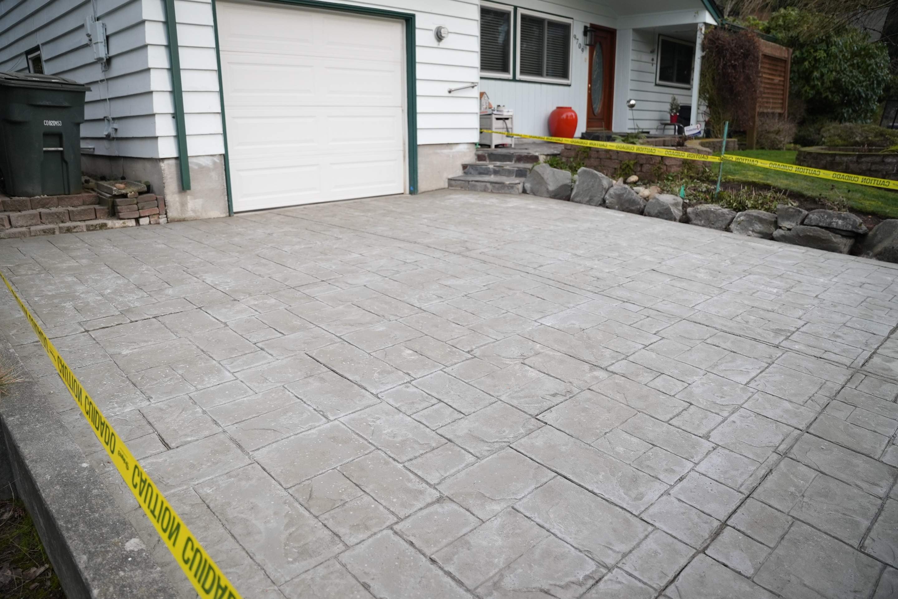 Stamped Concrete Patio and Driveway | Edmonds  by Jireh Asphalt & Concrete Inc 