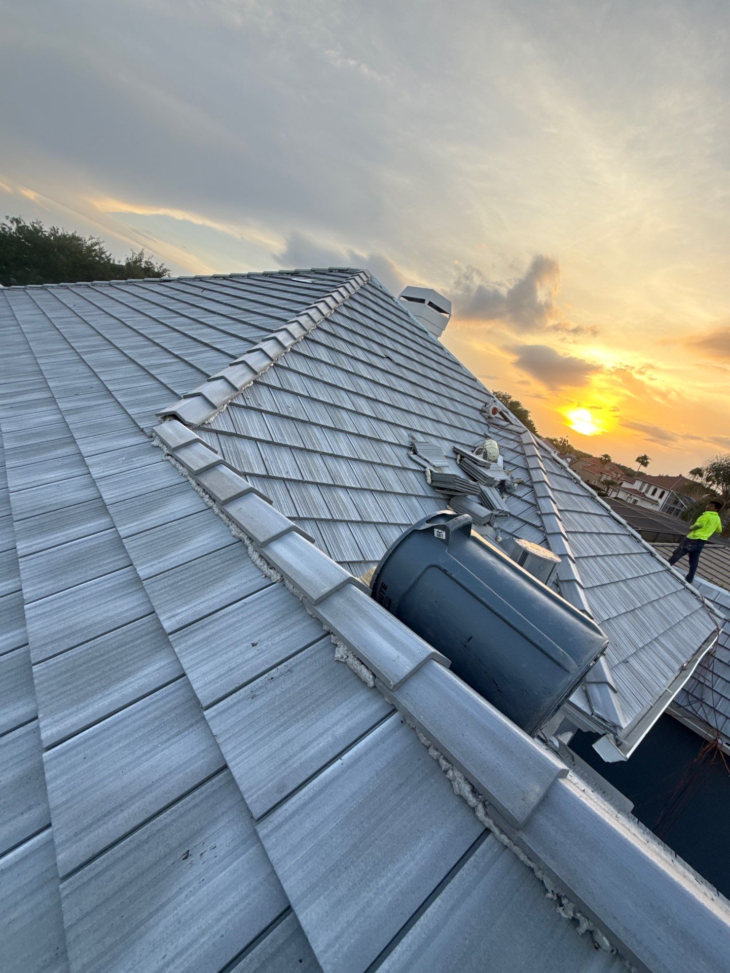 Concrete Tile Roof Replacement Using Polystick TU Plus in Orlando by Fortified Roofing Solutions Corp.