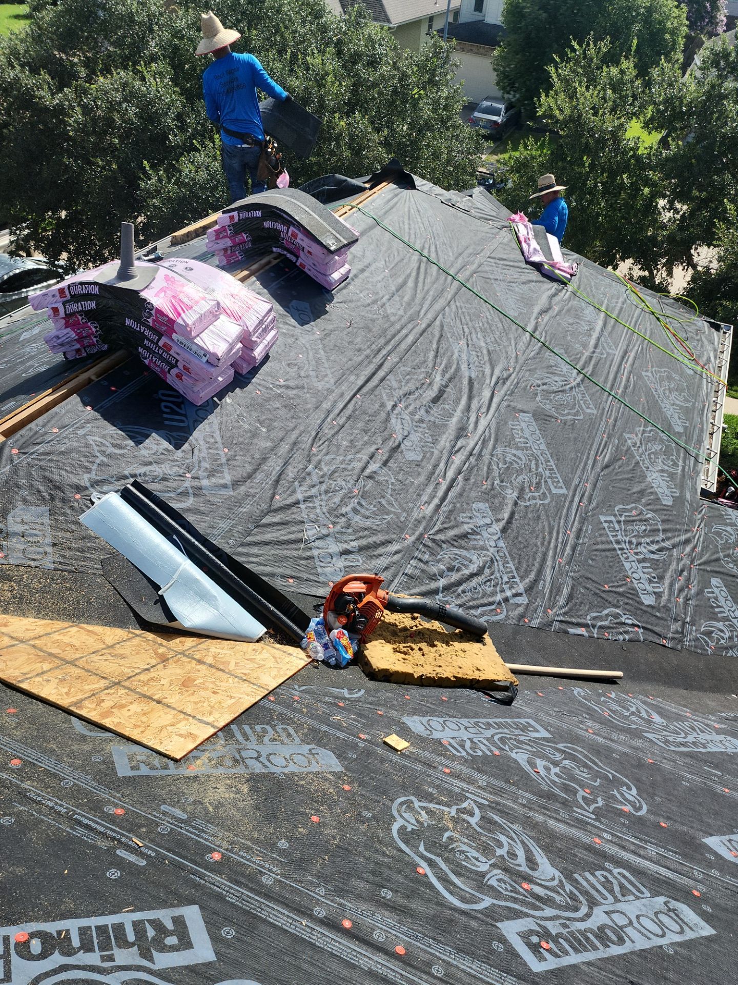 Residential Roofing Installation using Owen's Corning Duration (Lifetime) Shingles by Roof Repair Company