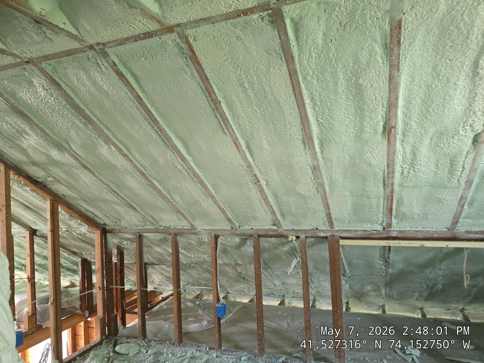 Attic Insulation using Closed Cell Spray Foam by NYS Foam & Energy