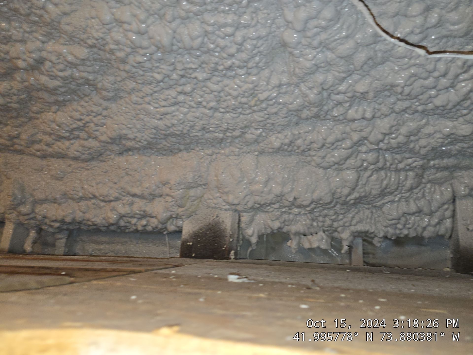 Attic Insulation using open cell spray foam by NYS Foam & Energy