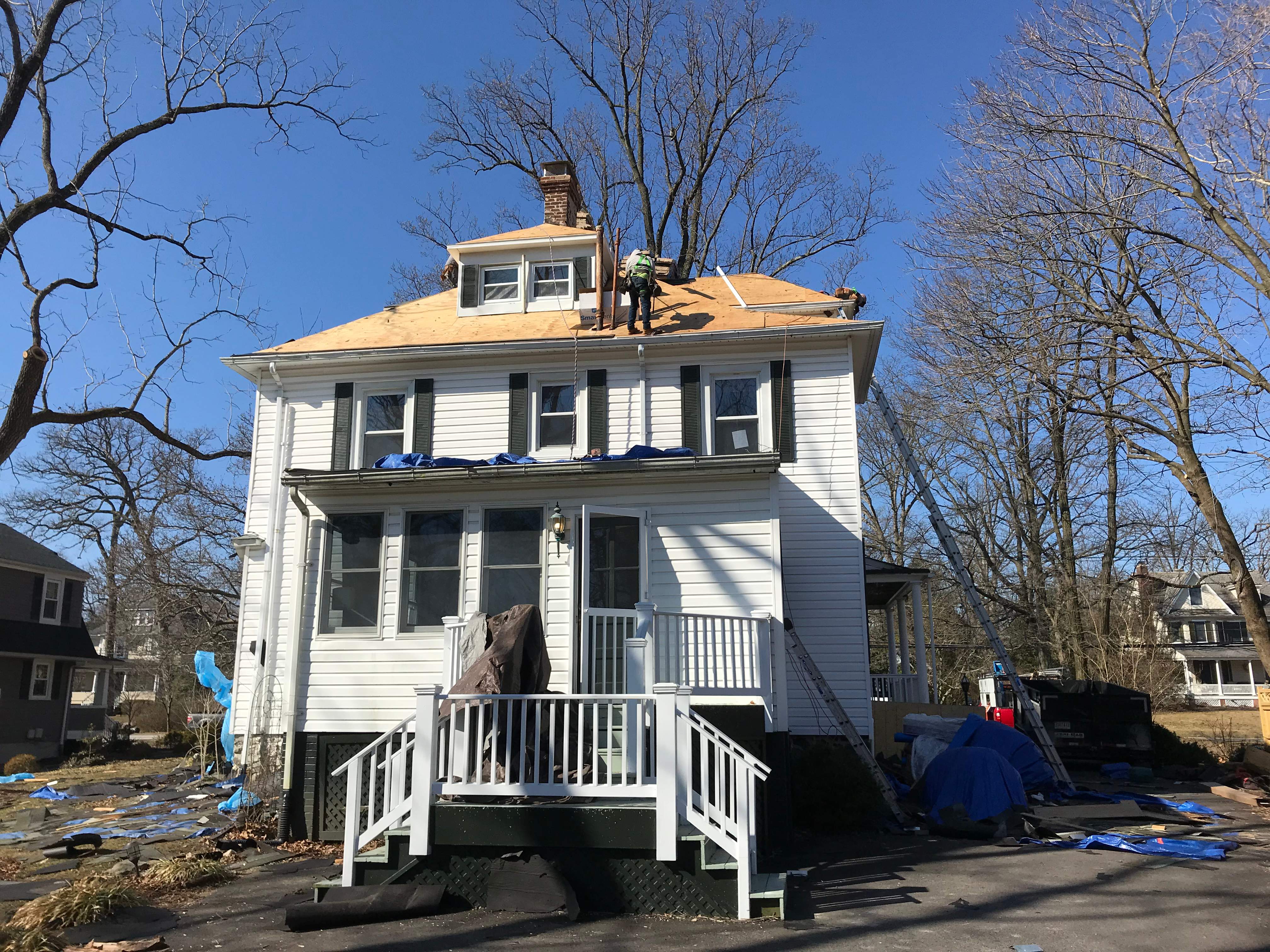 Residential Roofing Installation using Max Def Pewterwood by Alpha Design Services