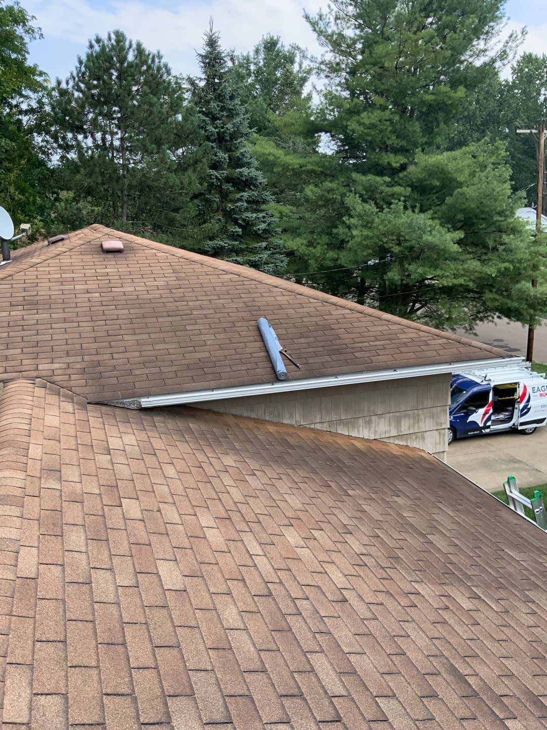 Atlas Pinnacle, Color, Burnt Hickory, Drip Edge, Color, Royal Brown by Eagle Eye Roofing
