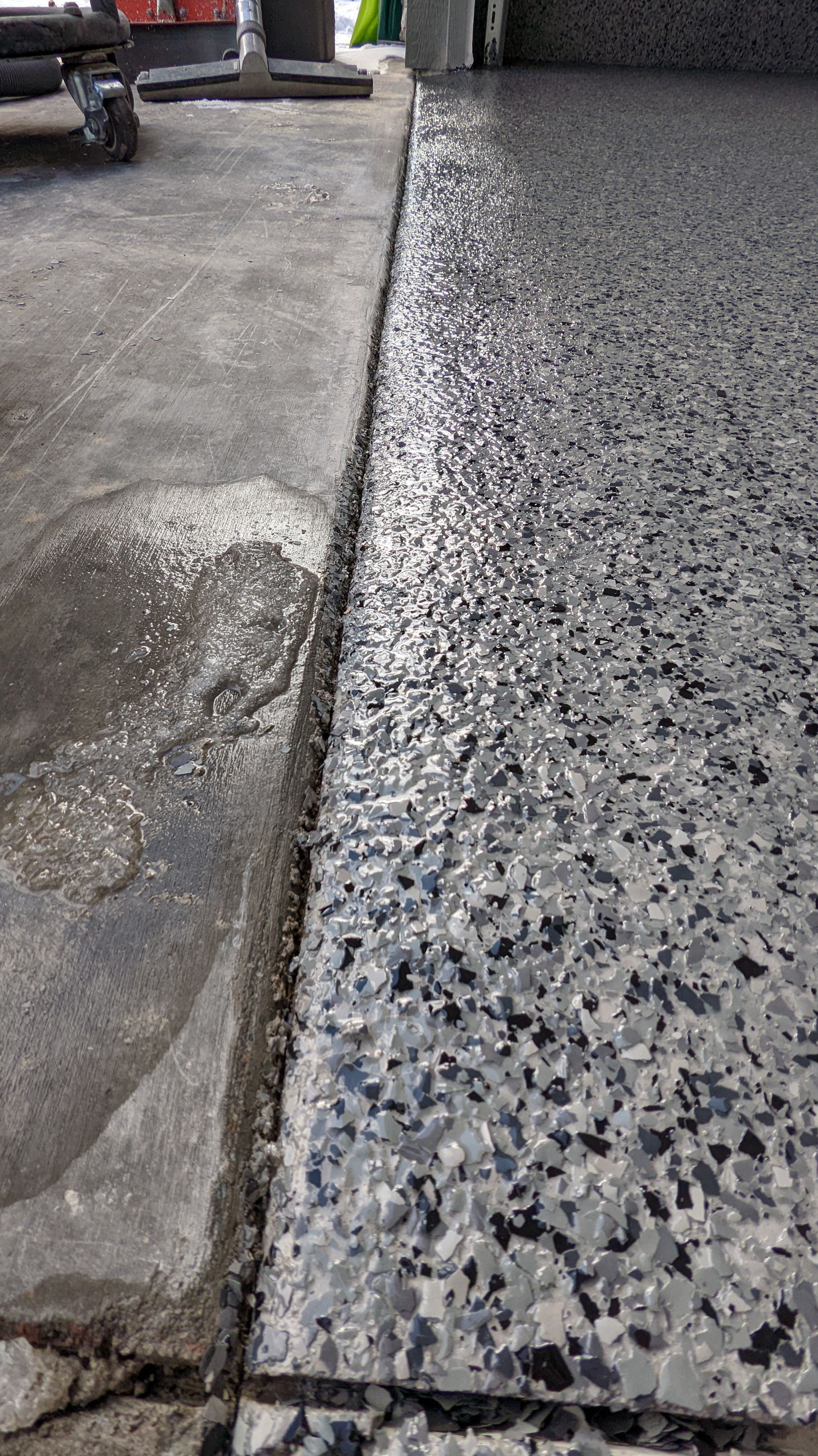 Garage Transformation using Nightfall and the Penntek Evolution System by Croc Coatings, LLC