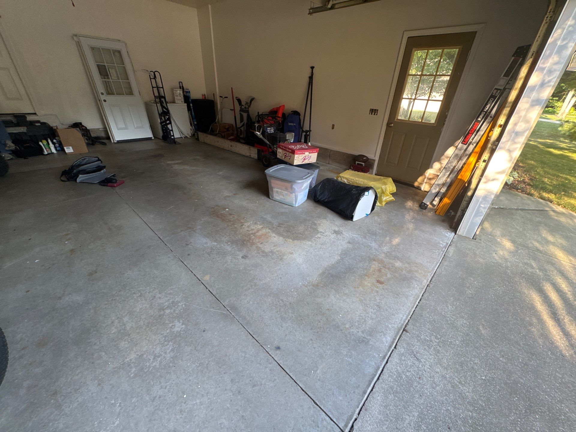 Custom Epoxy Flake Garage Floor Installation in Montague by Gordon Painting