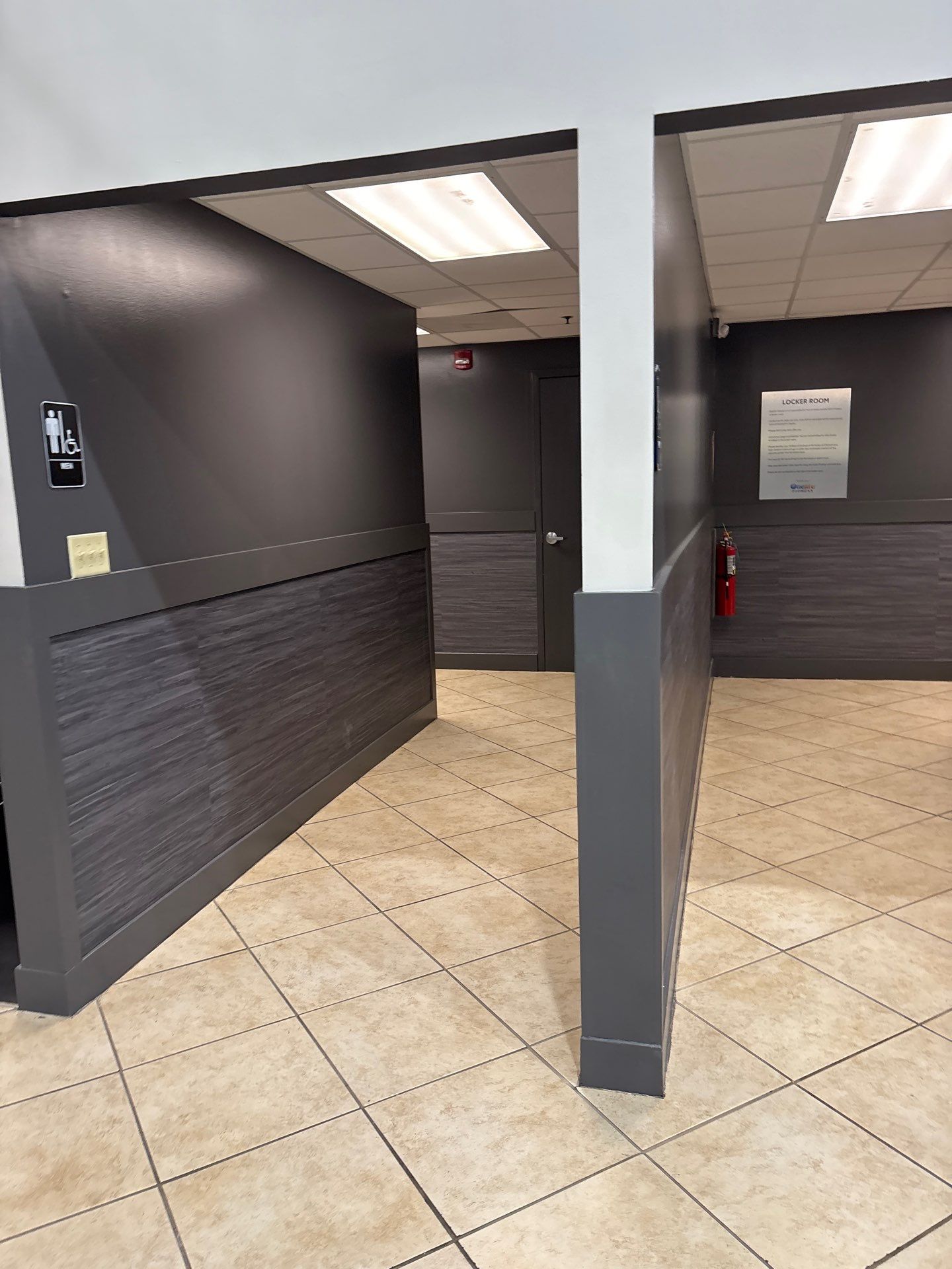Northlake OLF - Recovery room renovation, flooring installation, front desk, accent wall by Nova HomeWorks 