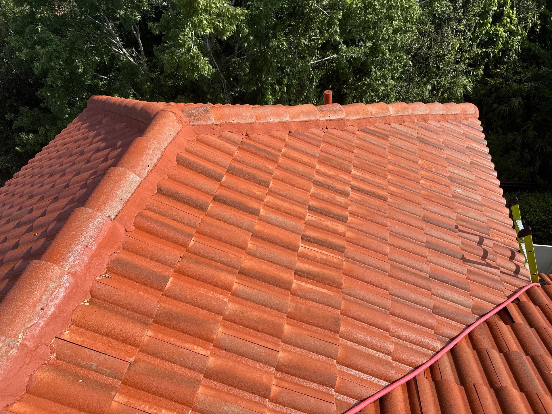 Soft Wash Tile Roof Cleaning in Sonoma Community, Sarasota, FL by Sunshine AquaWash