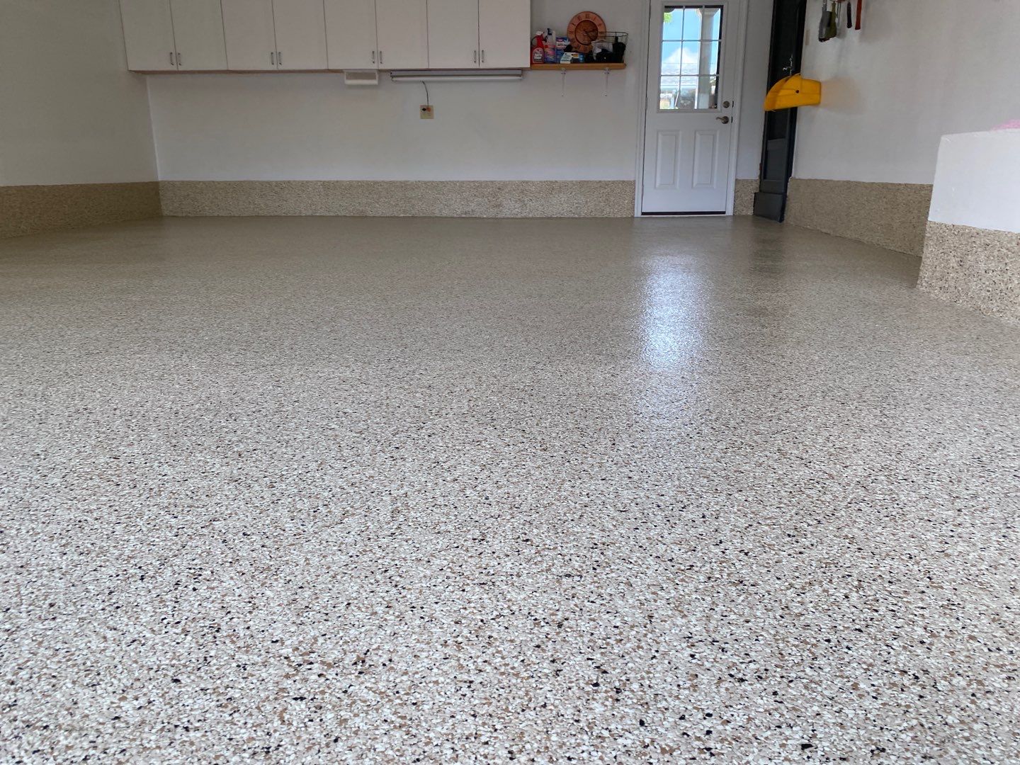 Garage Floor and Patio using Driftwood by Your1DayFloor.com