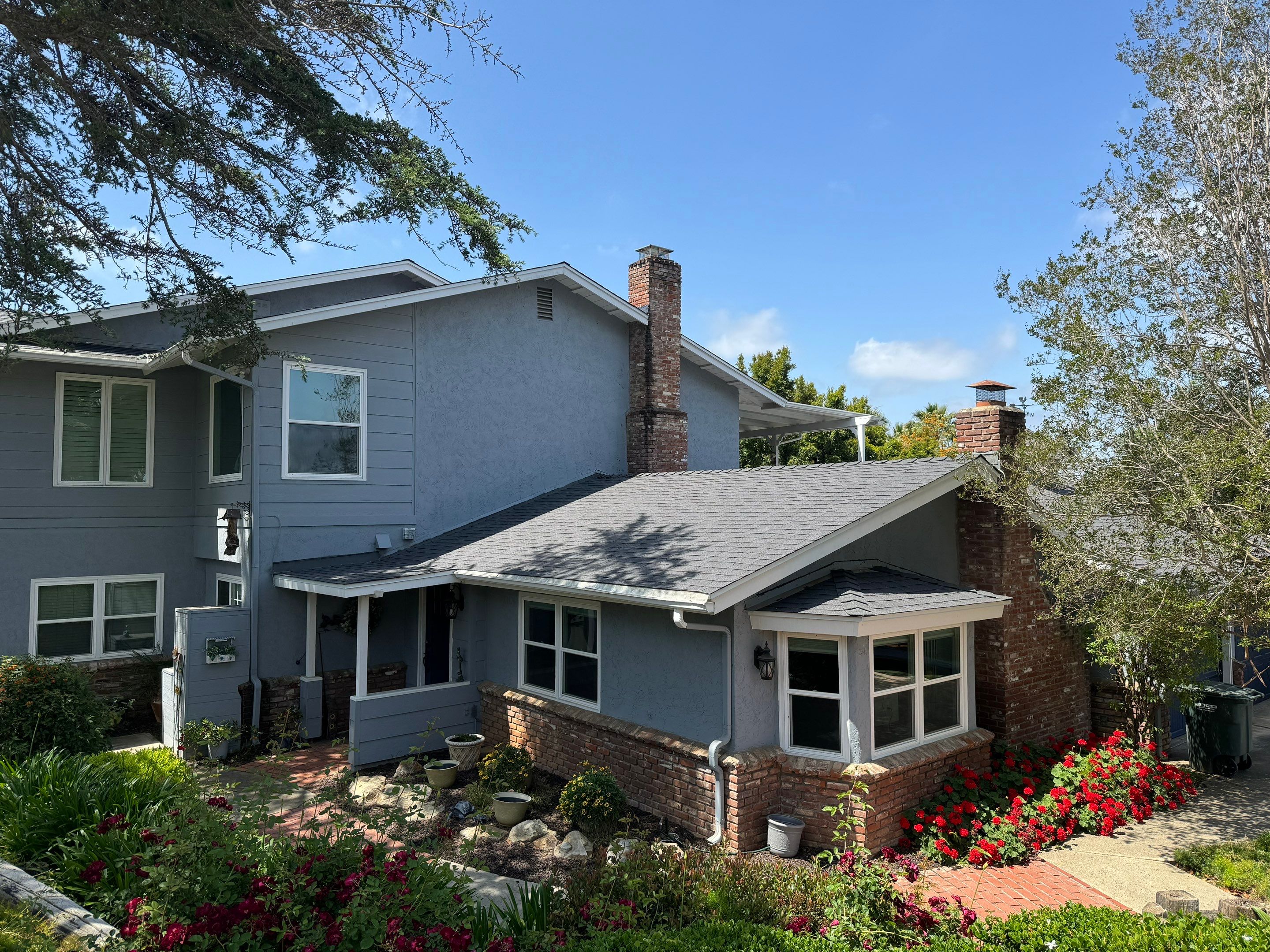 Escondido Shingle Roof Replacement After Solar Stanchion Leak Damage by Zenith Roofing Services