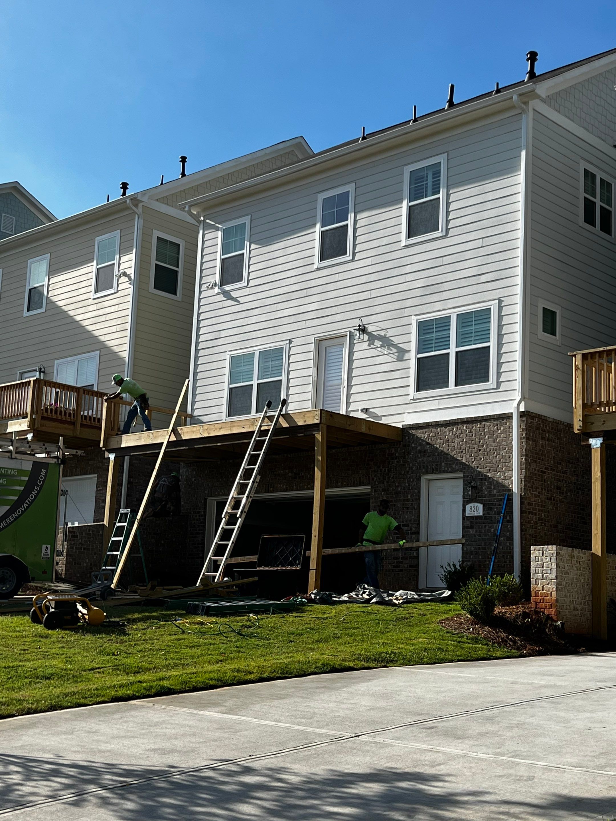 Second-Story Screened-In Porch and Deck Build in Marietta by Swift Home Renovations
