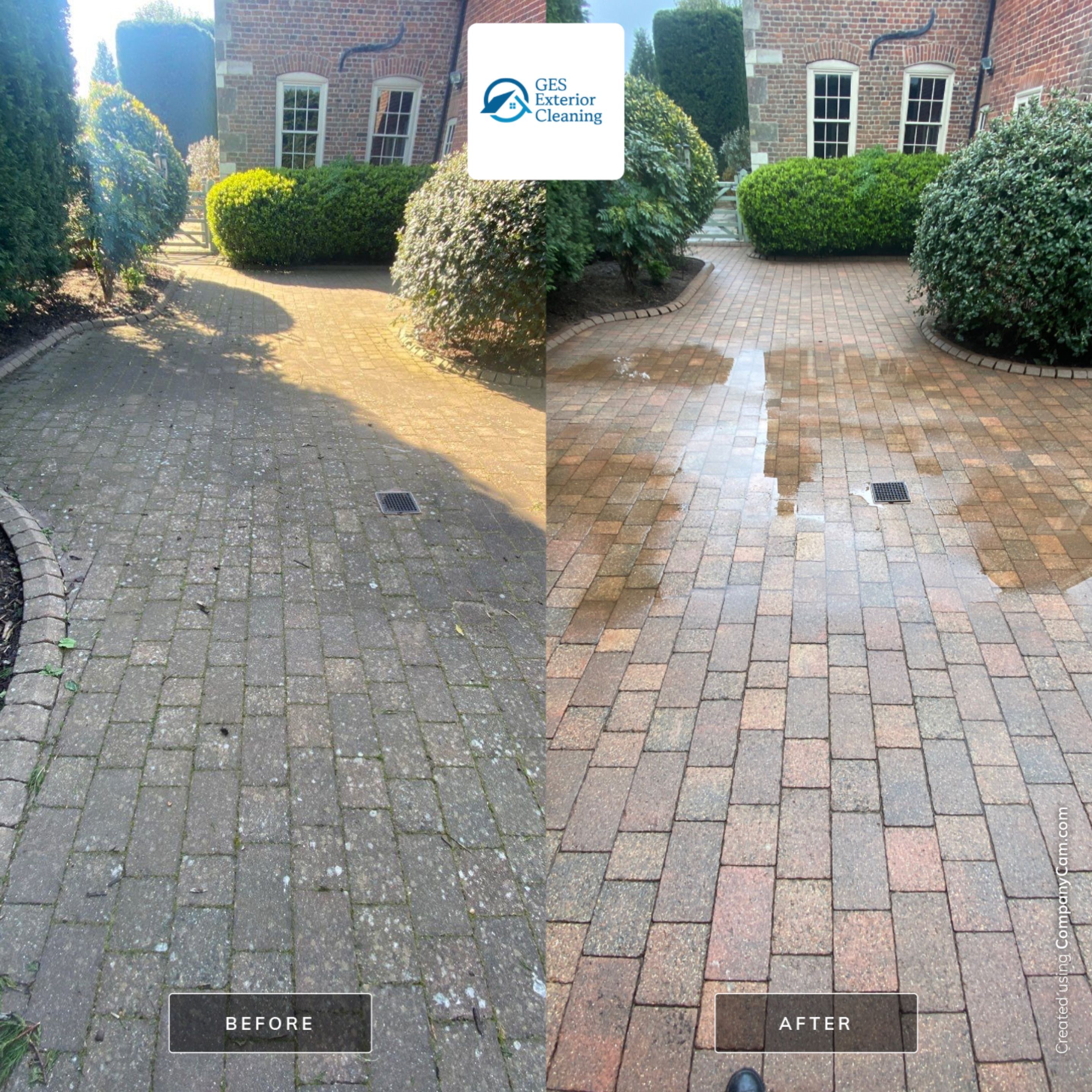 Driveway Clean using honda 21 ltr/min by Ges Exterior Cleaning ltd