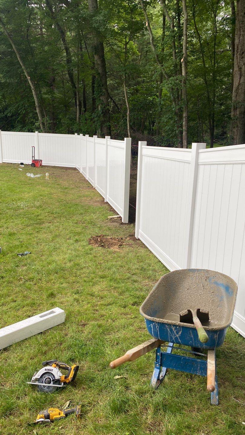 Fence Installation using Vinyl Fence 6ft Privacy by A Plus Exterior