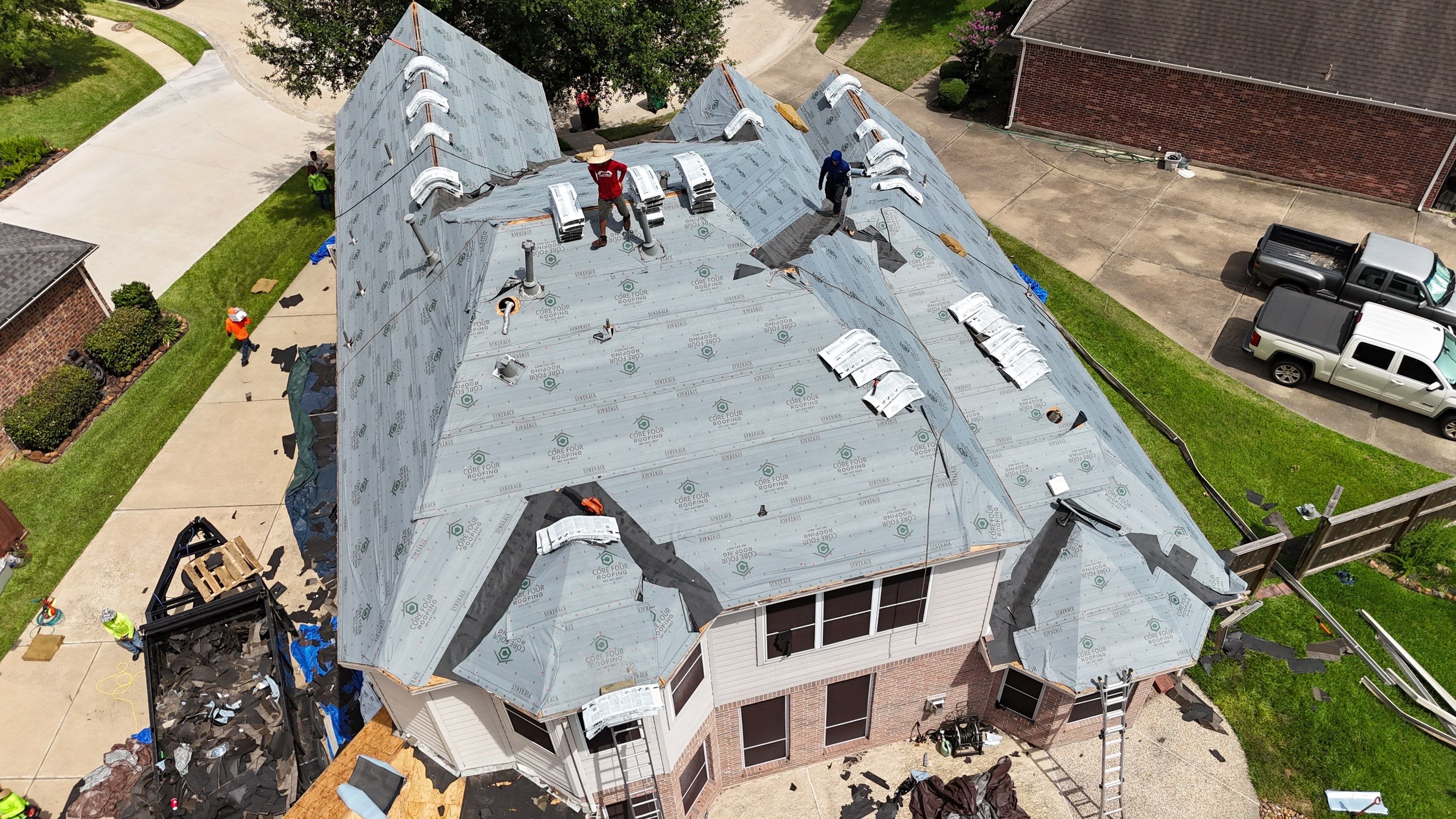 Residential Roofing Installation using IKO Nordic in Cypress by Core Four Roofing