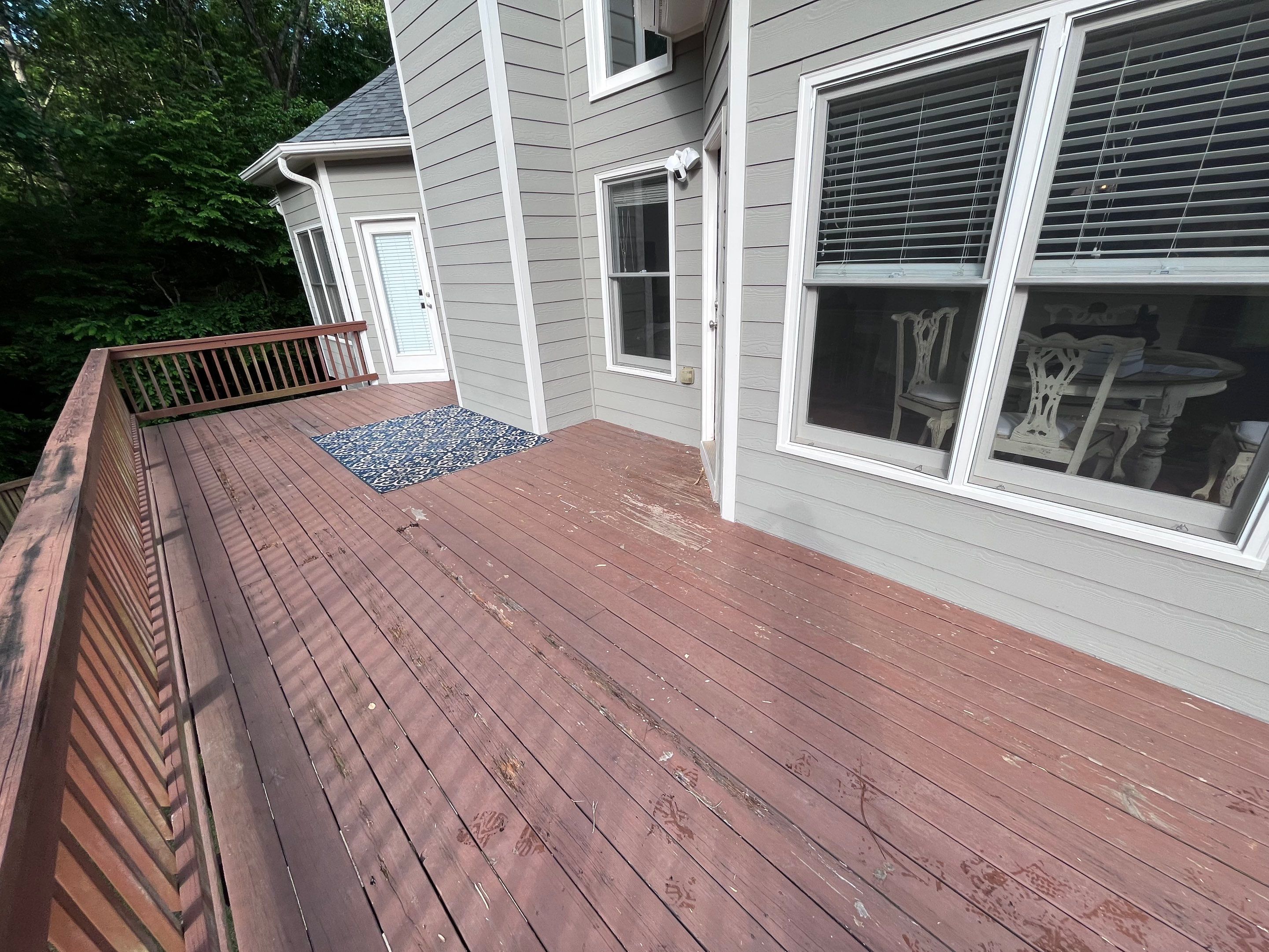 Elevated Wood Deck Replacement and Staircase Installation in Woodstock by Swift Home Renovations