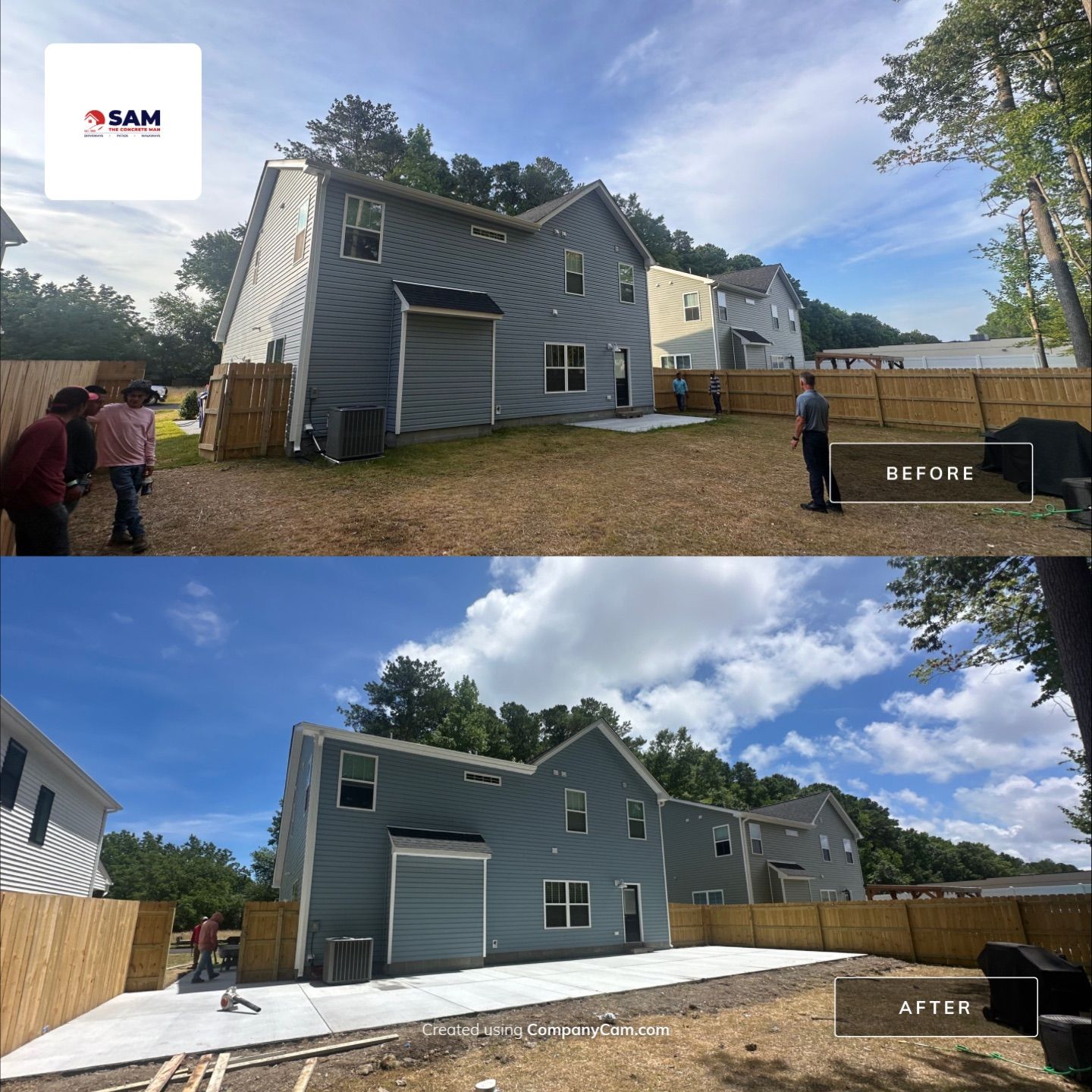 Project in Virginia Beach by Sam The Concrete Man Virginia Beach