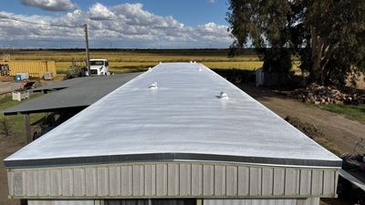 Foam and coatings on mobile home