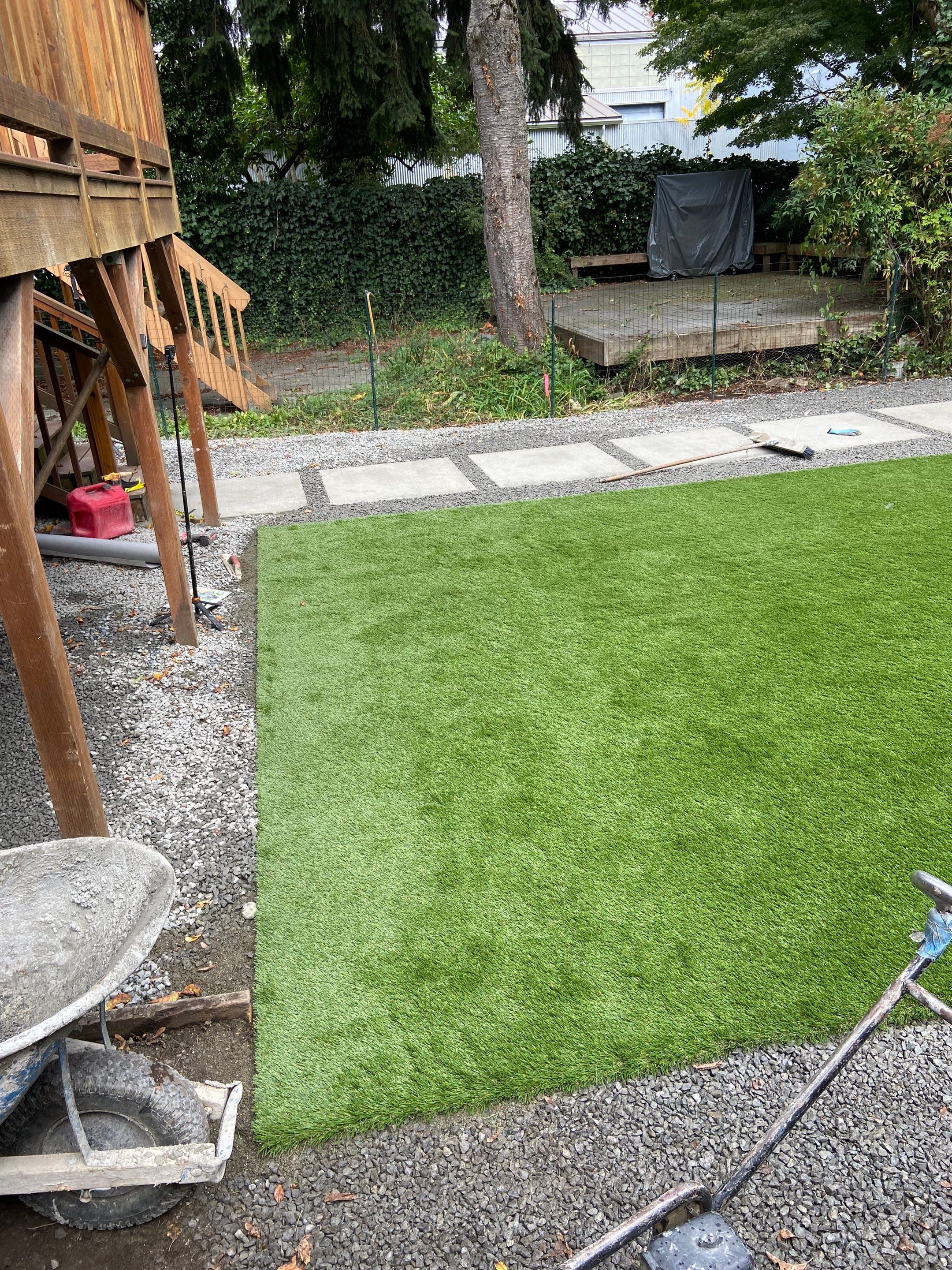 Turf Installation, Retaining Wall & Concrete Walkway | Seattle  by Jireh Asphalt & Concrete Inc 