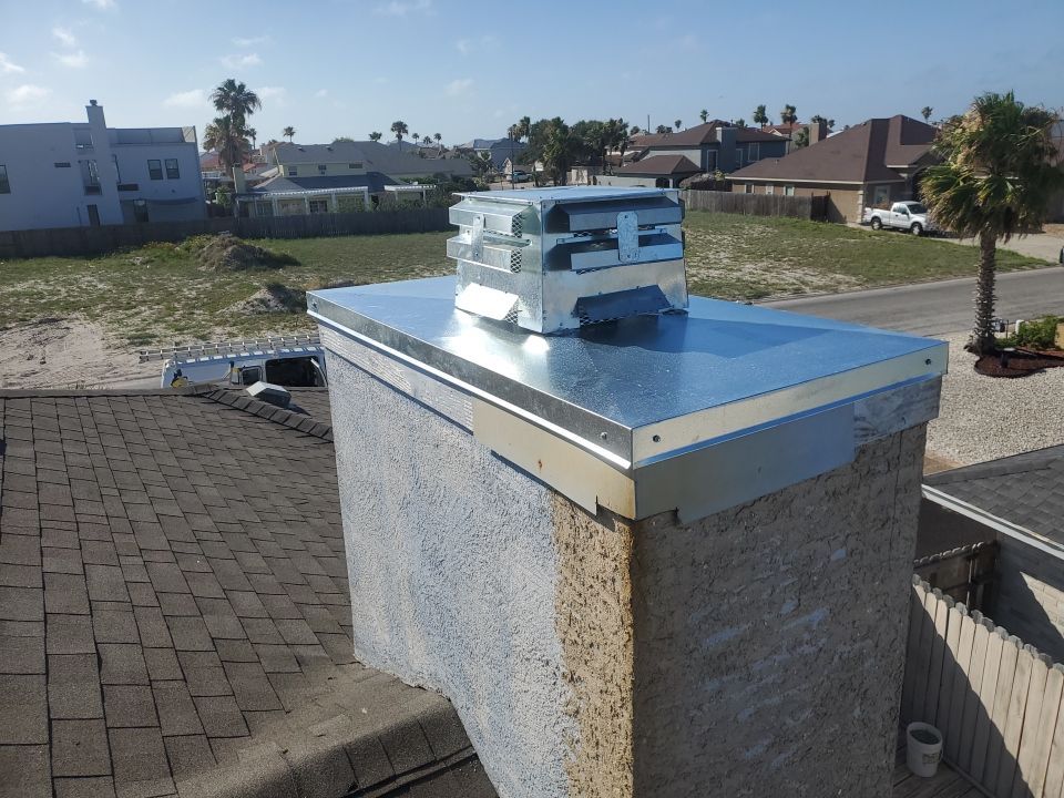 Chimney Cap Replacement with Roof Repairs by Lighthouse Roofing
