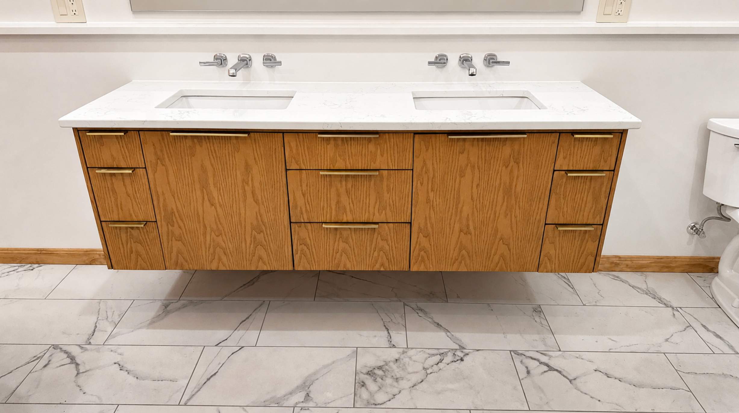 Shalom Master Bathroom Remodel by Integrity Tile and Home LLC
