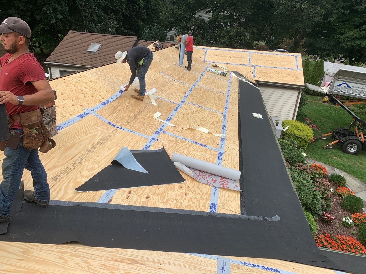 Residential Roofing Installation using Owens Corning Duration Brownwood by A Plus Exterior