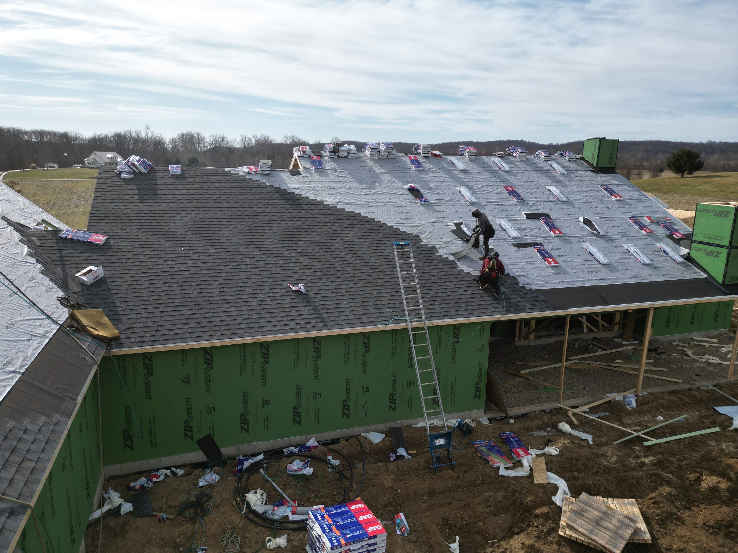Residential Roofing Installation using Timberline HDZ Shingles - Williamsburg Slate by RoofX 