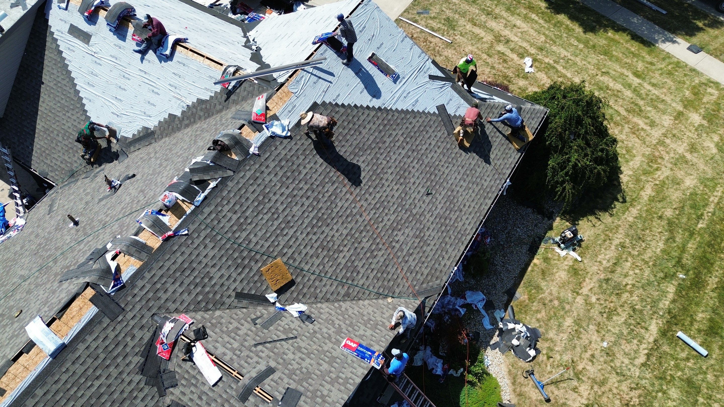 Residential Roofing Installation using Timberline HDZ Shingles - Weathered Wood by RoofX 