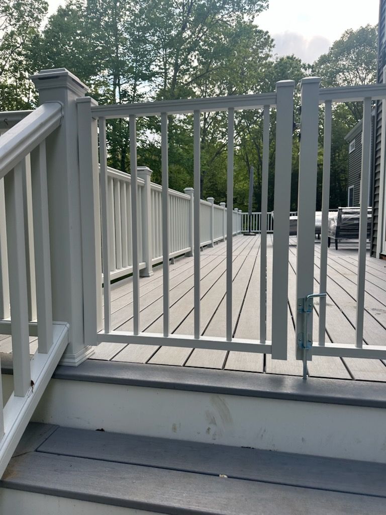 New Front and Back Trex Deck In Lineage color Rainier by DiGiorgi Roofing and Siding Inc