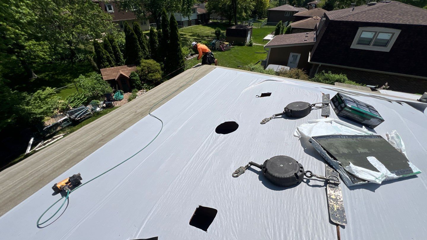 Architectural Shingle Roof Replacement on Darien Brick Residence by Pro Home Services Inc