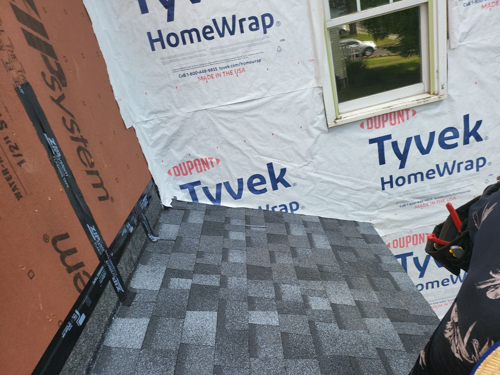 Residential Roofing Installation using Owens Corning TruDefinition Duration AR - Slatestone Gray by A Plus Exterior