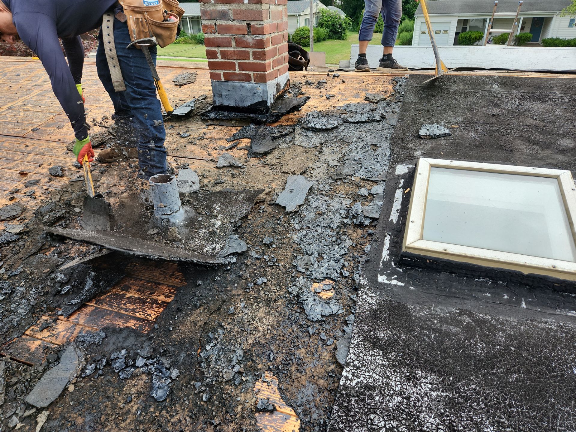 Residential Roofing Installation using Owens Corning TruDefinition Duration AR - Estate Gray by A Plus Exterior