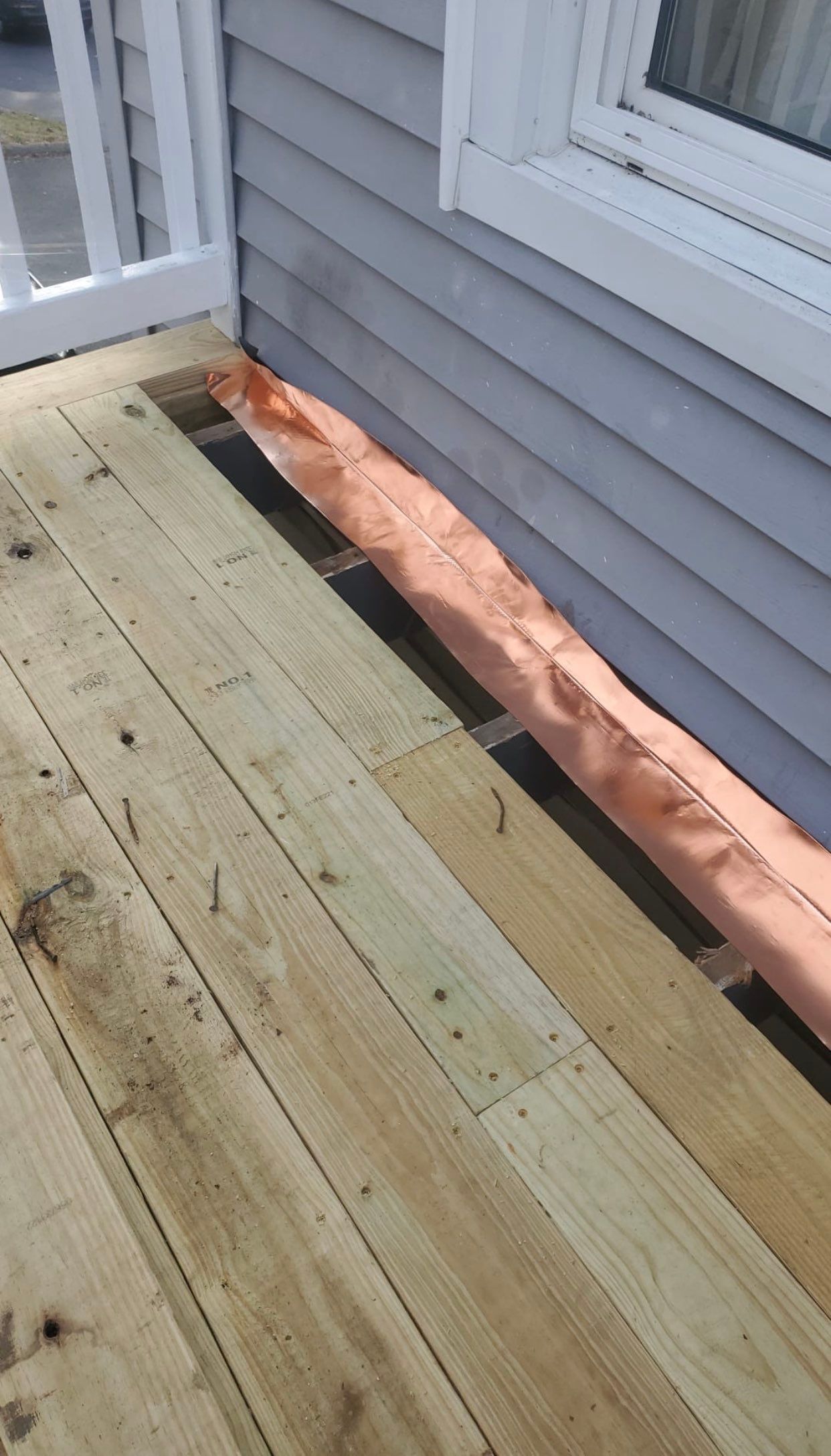 Deck Installation using Pressure treated railing by A Plus Exterior