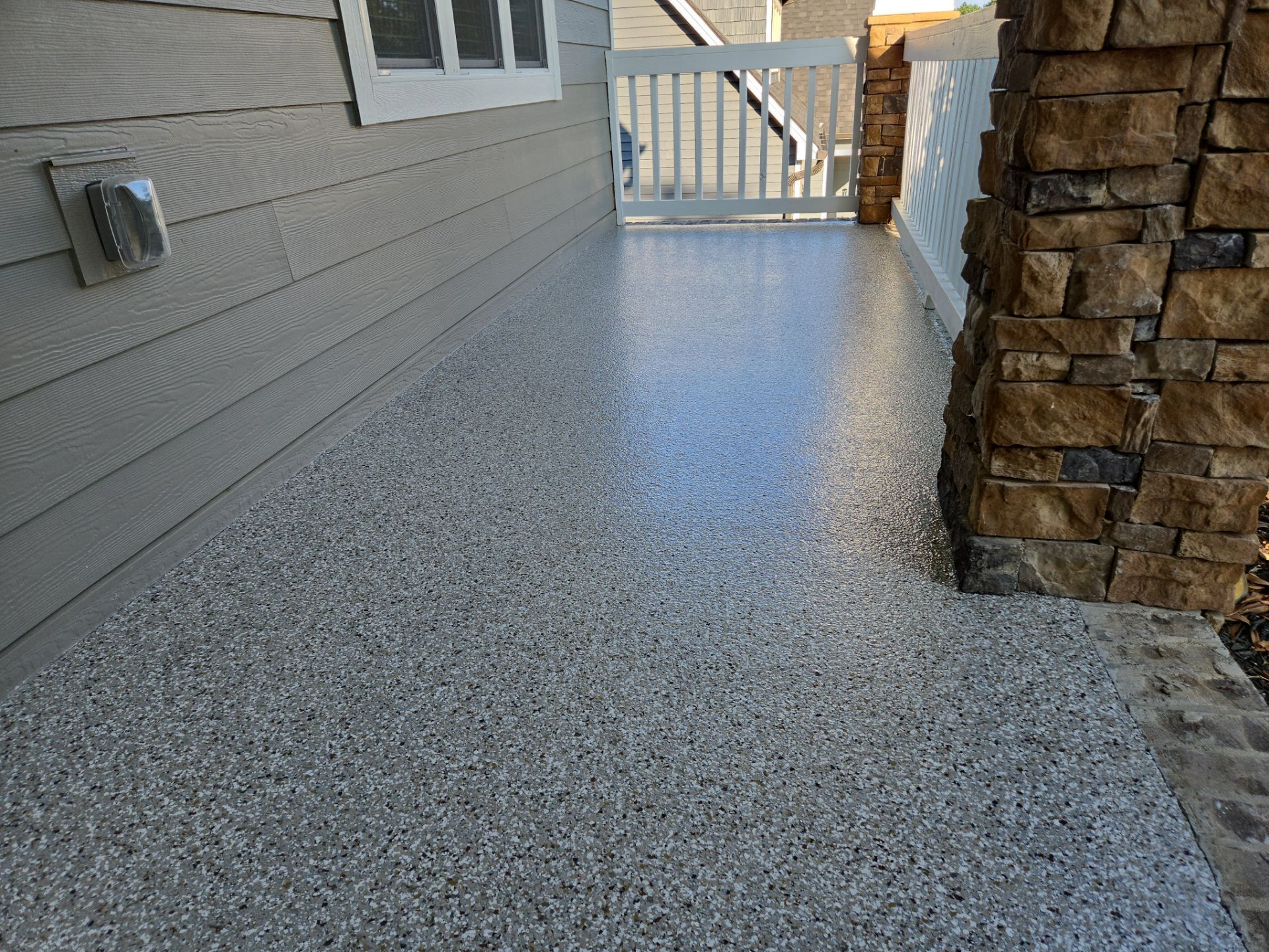 House Renovations! Pool Deck Transformation using Solstice Quartz  by Elite Floor Solutions