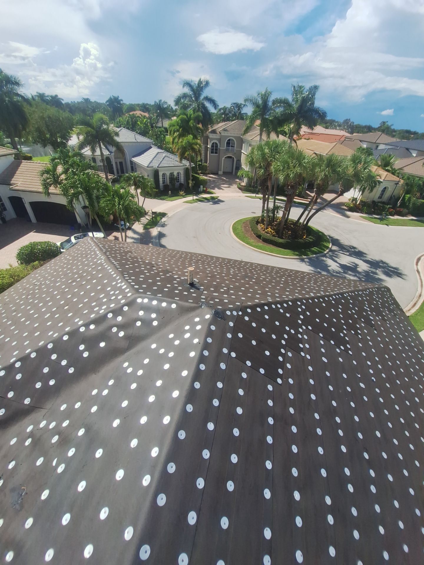 Residential Roofing Installation using 1" Nail strip metal roof by BLUES BROTHERS ROOFING