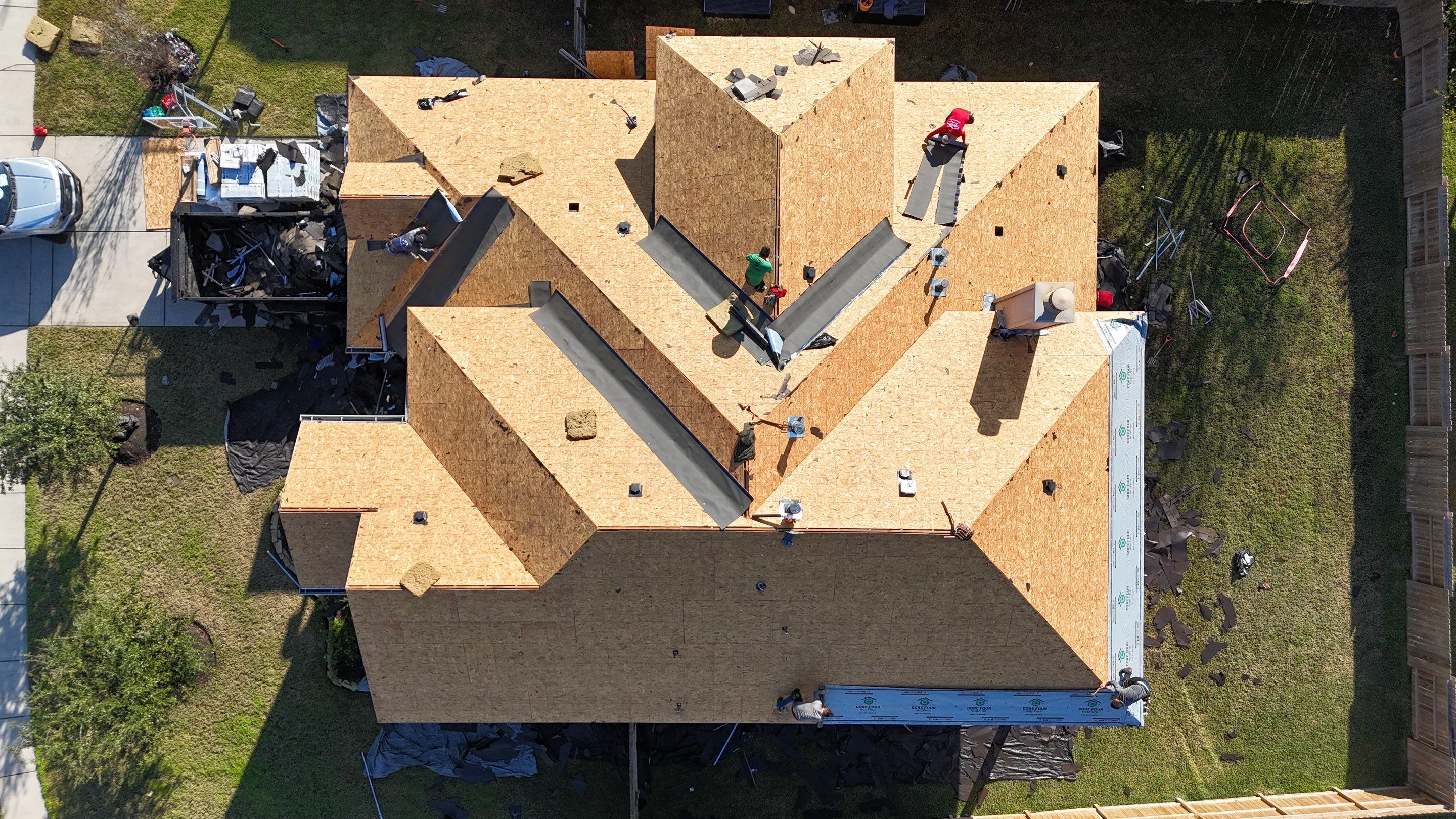 Roof Replacement with Solar Detach & Reset using IKO Dynasty by Core Four Roofing