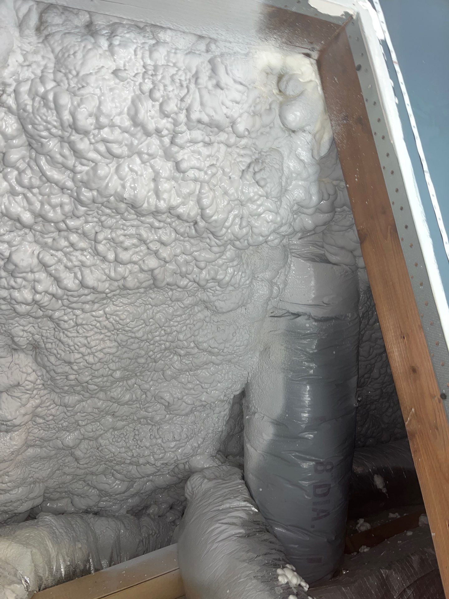Attic Insulation using open cell spray foam by NYS Foam & Energy
