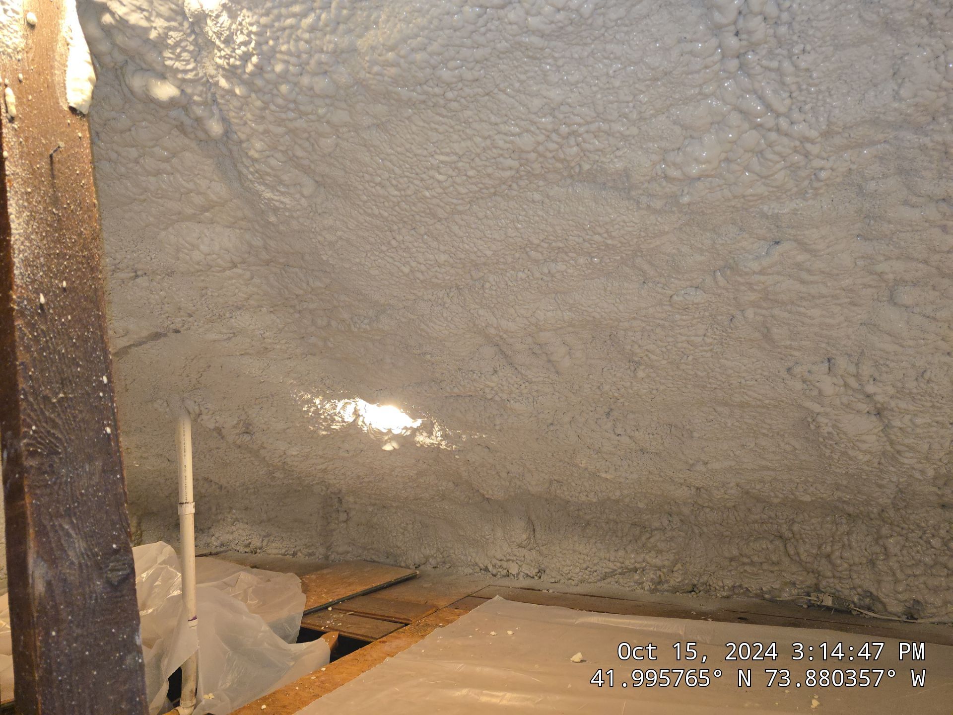 Attic Insulation using open cell spray foam by NYS Foam & Energy